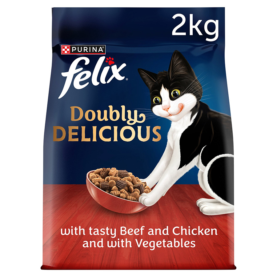 Felix Doubly Delicious Beef, Chicken & Veg Dry Cat Food